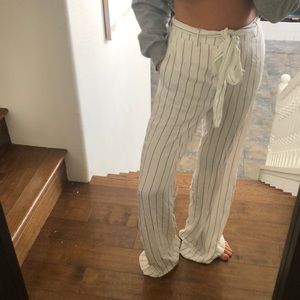 Forever 21 white striped pants